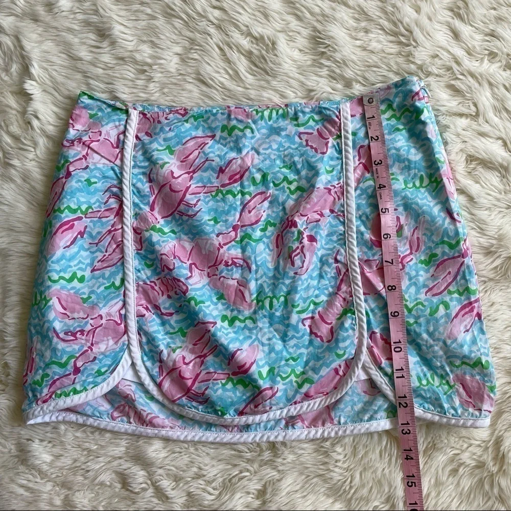 Lilly Pulitzer skirt skort cala in lobstah roll mini colorful blue pink 0